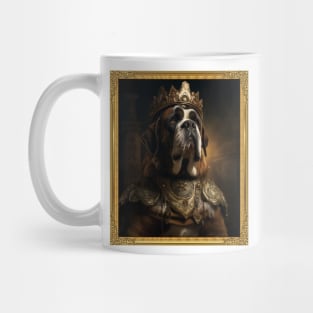 Regal St. Bernard - Medieval Swiss King (Framed) Mug